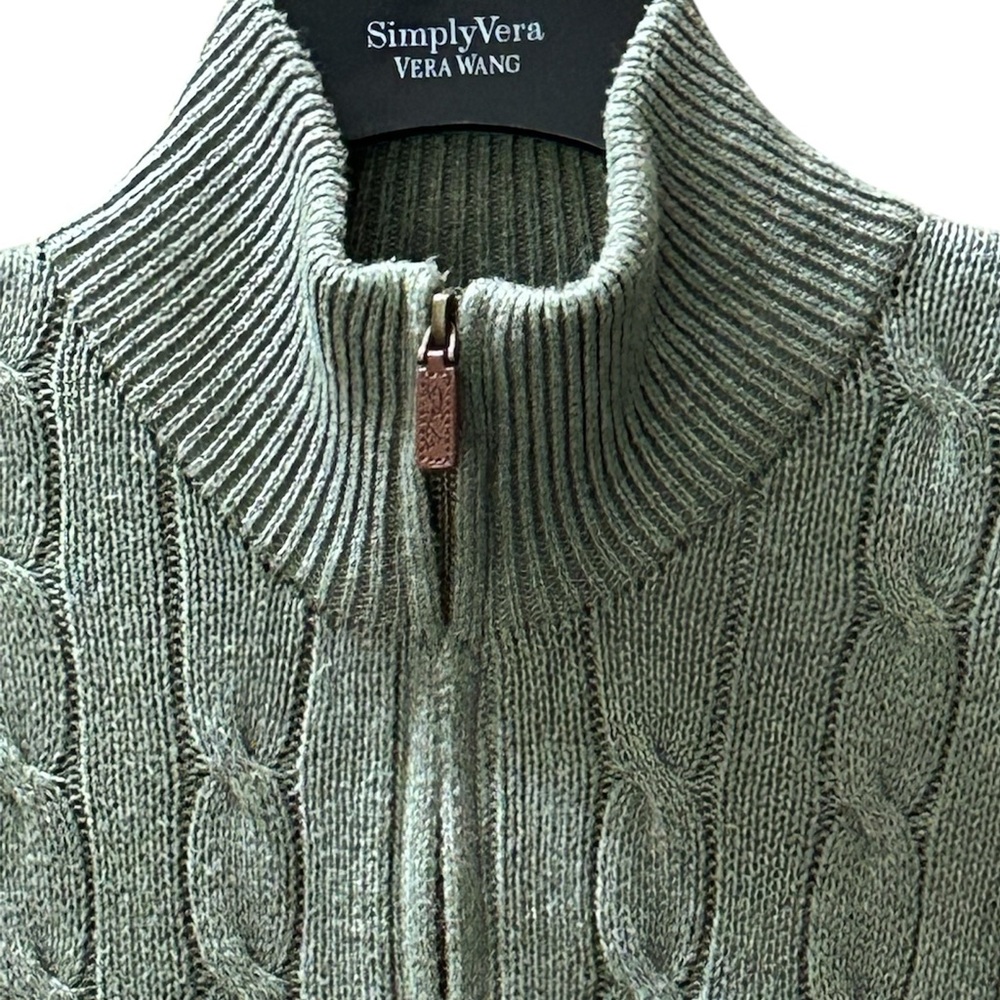 Ralph Lauren Polo Half Zip Cable Knit Sweater Logo Size XL - Picture 4 of 10